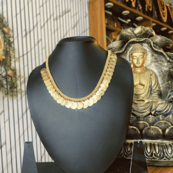 Gold Plated Lakshmi Kashu Necklace (D02)