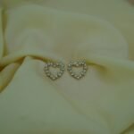 Open Heart CZ Stud Earrings