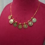 Rose coin necklace