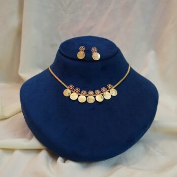 Coin Necklace with Earrings