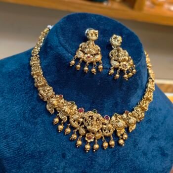 Temple Design Necklace and Earrings Set ( CPN29 )